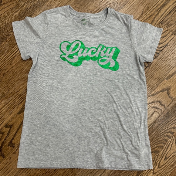 Lucky Grey and Green Graphic T-shirt. Size Medium. - Picture 1 of 10